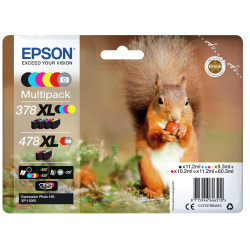 Epson 478XL Multipack - Paquete de 6 - 60.5 ml - gran capacidad - gris