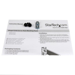 4U Solid Blank Panel with Hinge