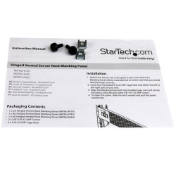 4U Vented Blank Panel with Hinge