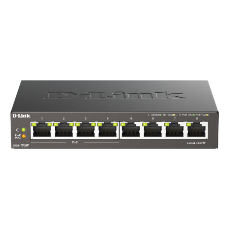 Switch/8xG+F+ENet RJ45 19" PoE