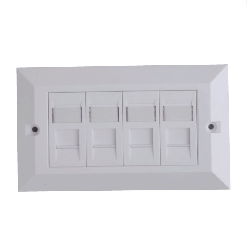 CAT6 Faceplate 4-port UK Type