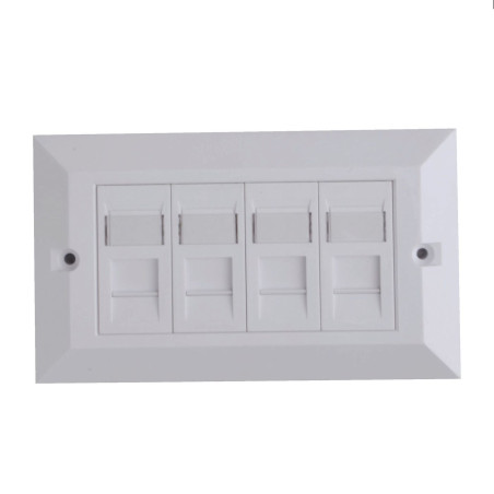 CAT6 Faceplate 4-port UK Type