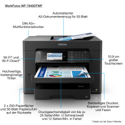 WF-7840DTW 4800X2400DPI 12PPM A4 PRNT/CPY/SCN/FAX | APLIUM
