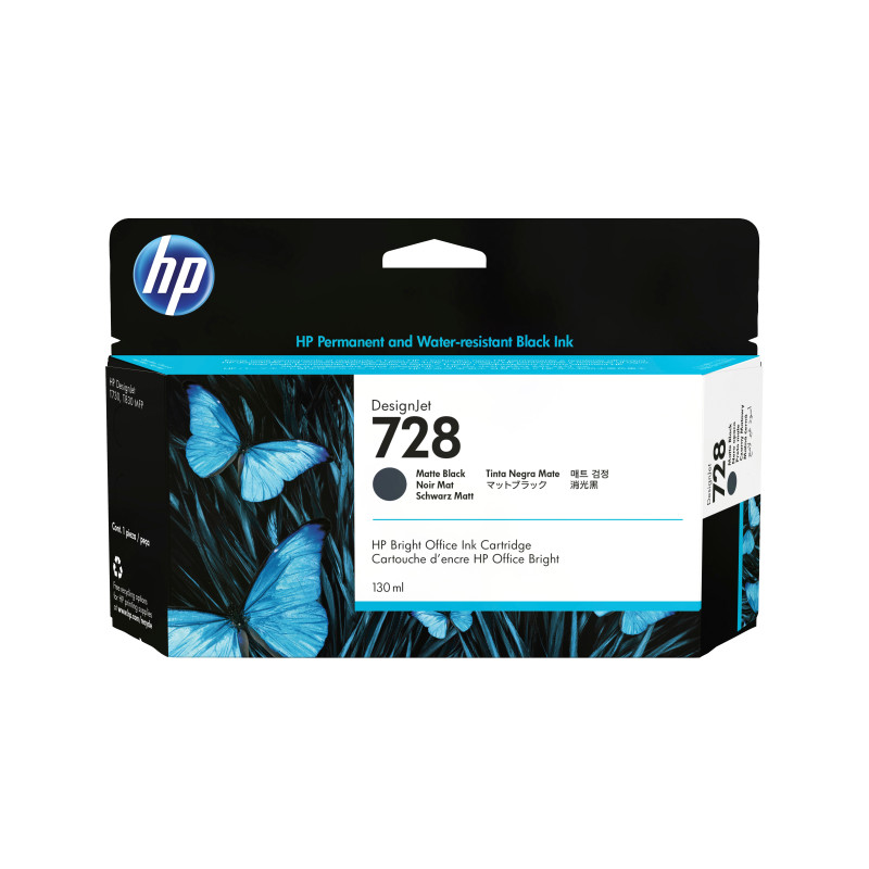 HP 728 130-ML Matte Black DesignJet Ink Cartridge | APLIUM