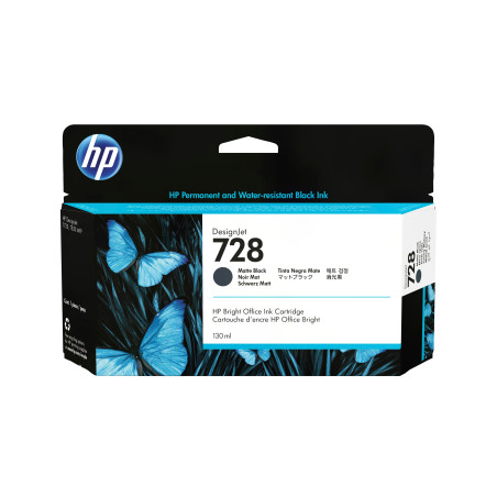 HP 728 130-ML Matte Black DesignJet Ink Cartridge | APLIUM