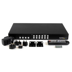 StarTech.com Switch Conmutador Matrix HDMI 4x4 con Multivisor Videowal