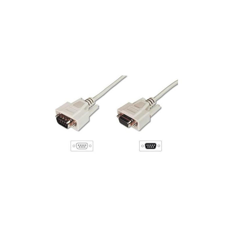 Digitus AK-610203-030-E cable de serie Beige 3 m DB-9 | APLIUM