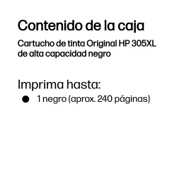 HP 305XL - 4 ml - Alto rendimiento - negro pigmentado - original - car