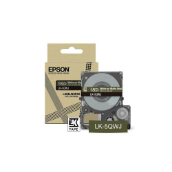 Epson LabelWorks LK-5QWJ - Blanco sobre caqui mate - rollo (1,8 cm x 8