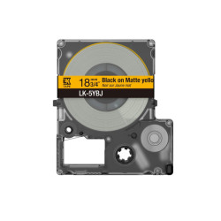Epson LabelWorks LK-4YBJ - Negro sobre amarillo mate - rollo (1,2 cm x