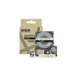 Epson LabelWorks LK-4GAS - Gris sobre verde - rollo (1,2 cm x 8 m) 1 c