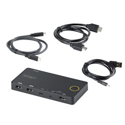 StarTech.com Switch Conmutador de 2 Puertos Híbrido USB-A HD | APLIUM