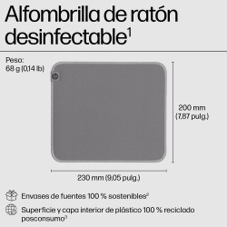 HP 105 - Alfombrilla de ratón - desinfectable - gris | APLIUM