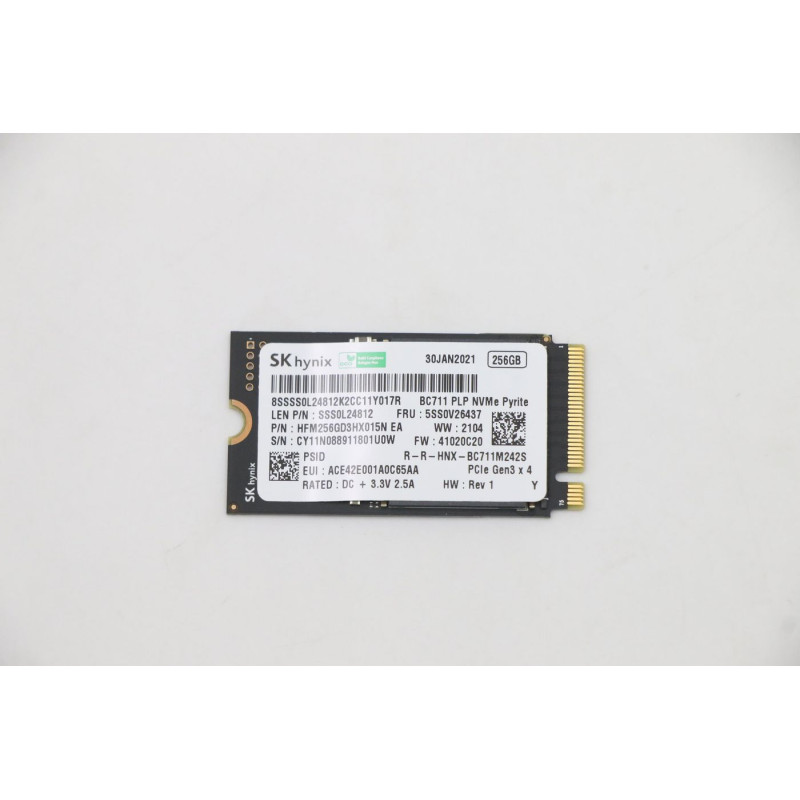 256GB M.2 2242 PCIe 3.0 NVMe