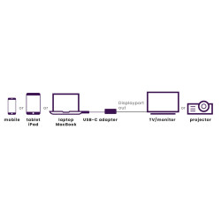 Marmitek - Adaptador de vídeo - 24 pin USB-C macho a Display | APLIUM