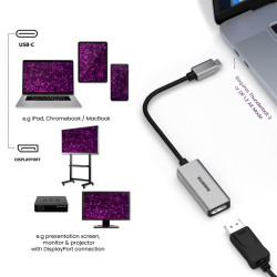 Marmitek - Adaptador de vídeo - 24 pin USB-C macho a Display | APLIUM