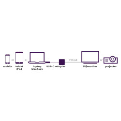 Marmitek - Adaptador de vídeo - 24 pin USB-C (M) a DVI-I (H) | APLIUM