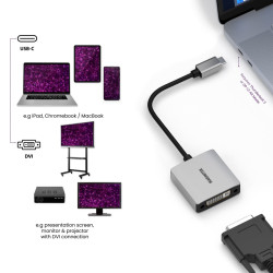 Marmitek - Adaptador de vídeo - 24 pin USB-C (M) a DVI-I (H) | APLIUM