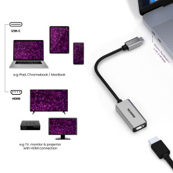 Marmitek - Adaptador de vídeo - 24 pin USB-C macho a HDMI he | APLIUM