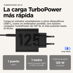 Motorola - Adaptador de corriente - 125 vatios - PD (USB-C) - en el ca
