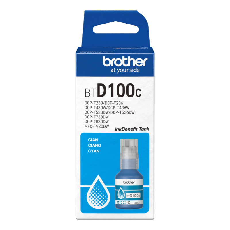 Brother BTD100C - 48.8 ml - gran capacidad - cián - original | APLIUM