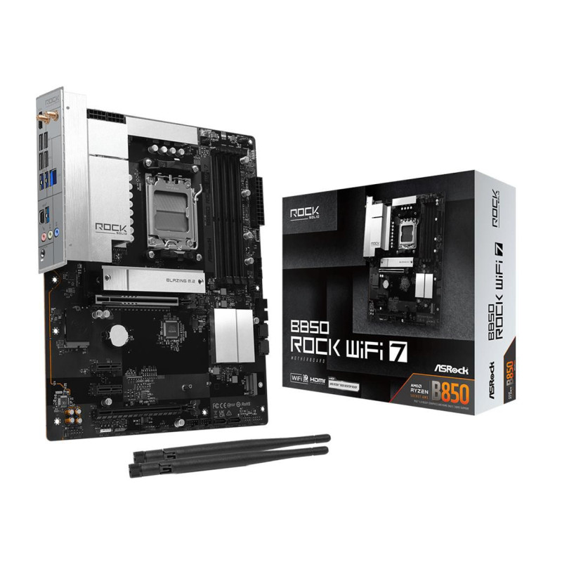 Asrock B850 Rock WiFi 7 AMD B850 Zócalo AM5 ATX | APLIUM