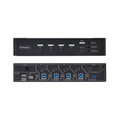 Switch Kvm De 4 Puertos Displayport Con Mouse Roaming | APLIUM