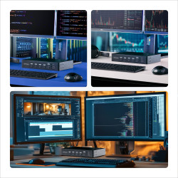 Switch Kvm De 4 Puertos Displayport Con Mouse Roaming | APLIUM