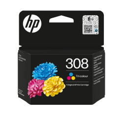 HP 308 Tri-color Original Ink Cartridge | APLIUM