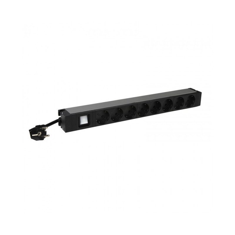 Basic PDU 19" 8 Schuko switch