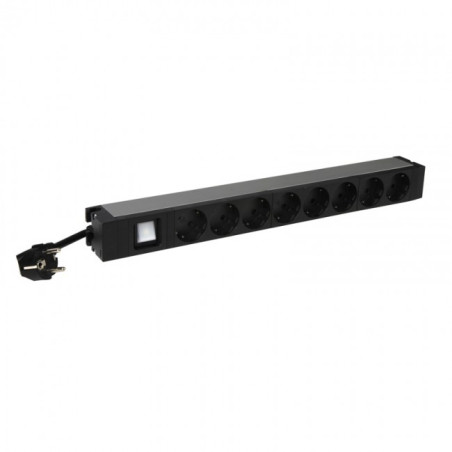Basic PDU 19" 8 Schuko switch