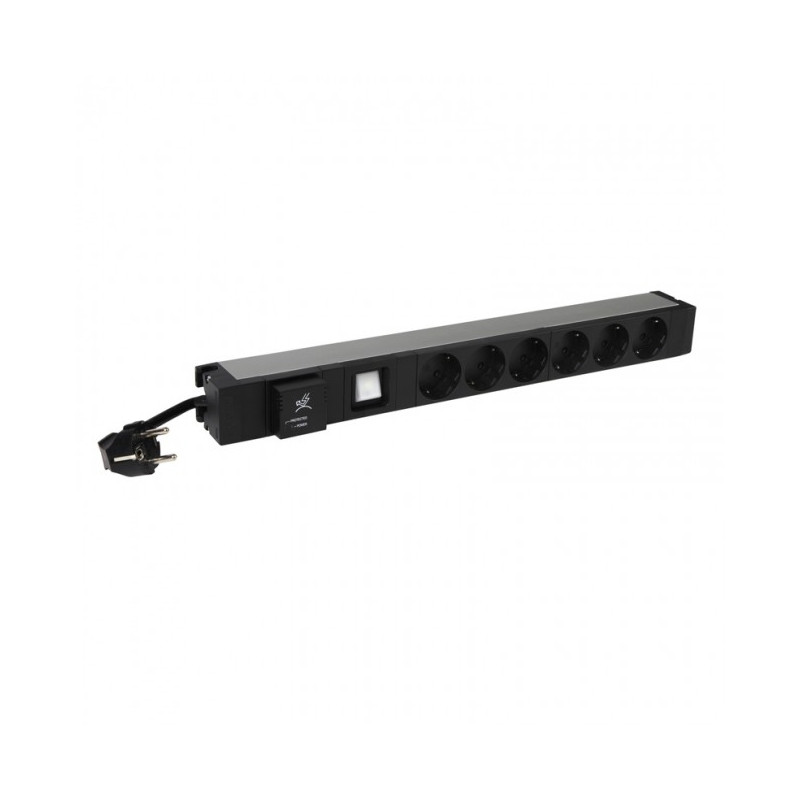Basic PDU 19" 6 Schuko outputs switch s
