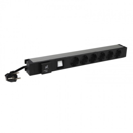Basic PDU 19" 6 Schuko outputs switch s