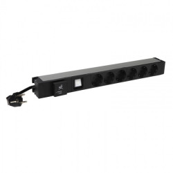 Basic PDU 19" 6 Schuko outputs switch s