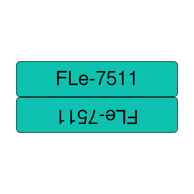 Tape/FLE7511 21mm x 45mm BKOnGreen