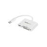 USB-C to DVI Adapter with USB PD White