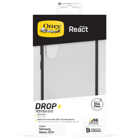 OtterBox React Samsung S23+Clear/Black