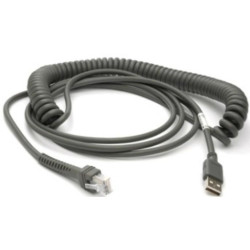 Cable USB type A coiled, 4.54m
