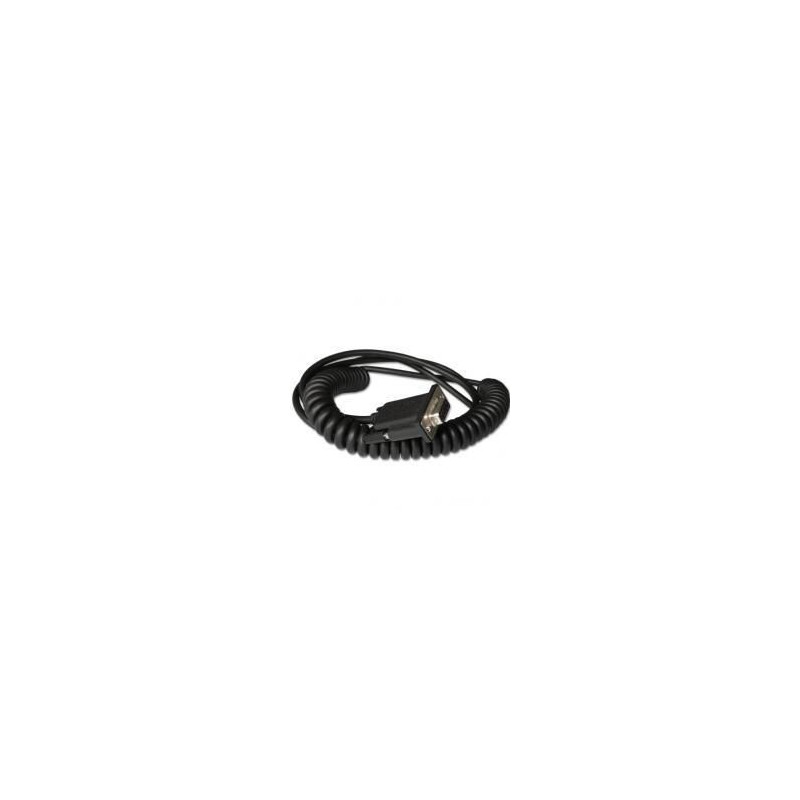Cable RS232, Coiled 3m, Black