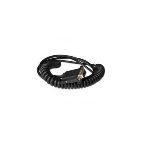 Cable RS232, Coiled 3m, Black