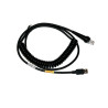 USB cable, black, 5m, coiled