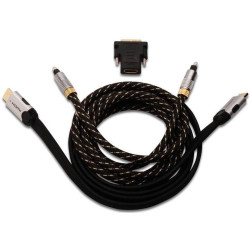 D - KIT CABLES HDMI - TOSLINK