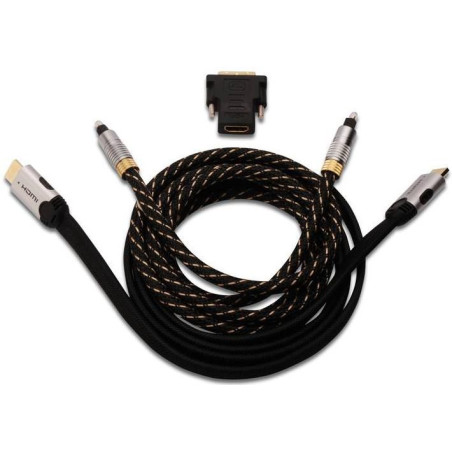 D - KIT CABLES HDMI - TOSLINK