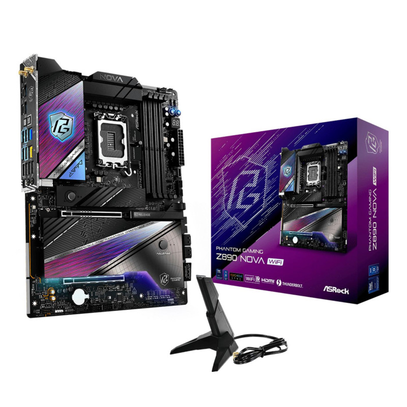 Placa Asrock Z890 Nova WIFI,INTEL,1851,Z890,4DDR5,256GB,1HDM | APLIUM