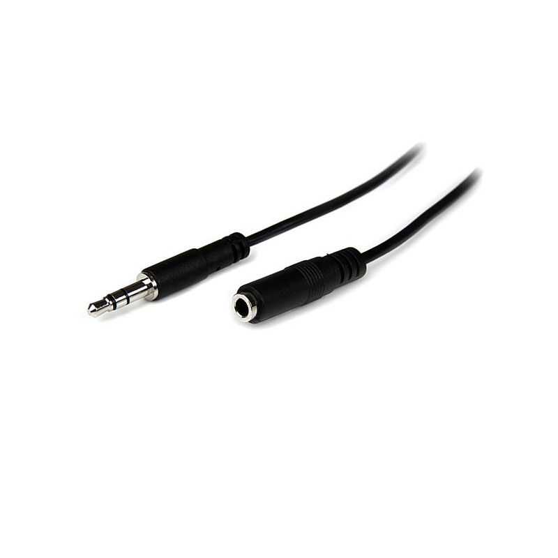 2m Slim 3.5mm Stereo Extension Cable M/F
