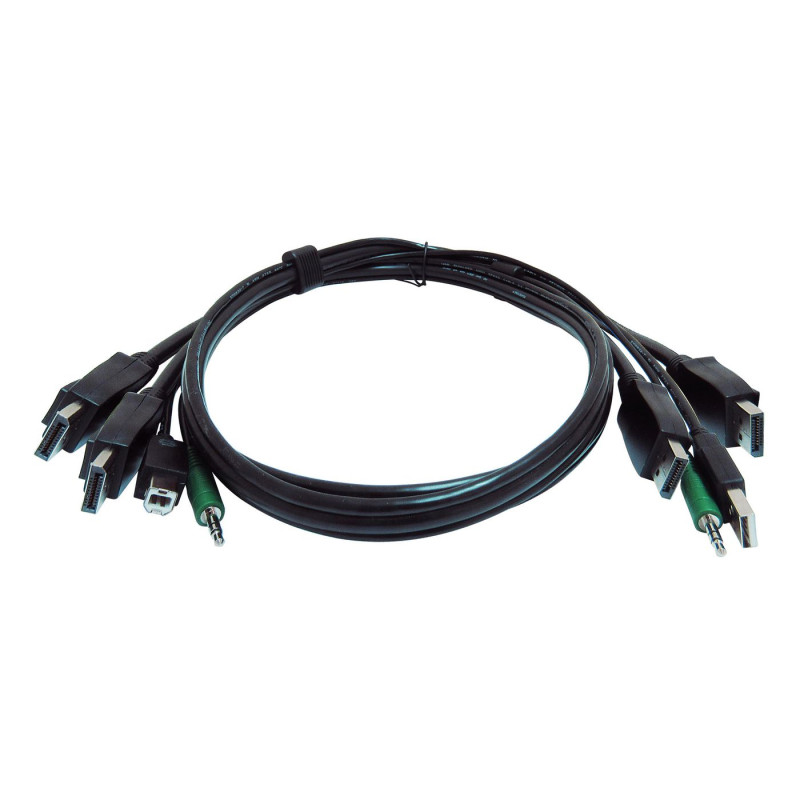 6 ft KVM USB Dual DisplayPort