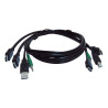 10 ft KVM USB Dual HDMI Cable
