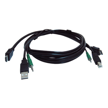 10 ft KVM USB HDMI Cable with