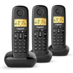 Teléfono Inalámbrico Gigaset Basic 100/ Pack TRIO/ Negro | APLIUM