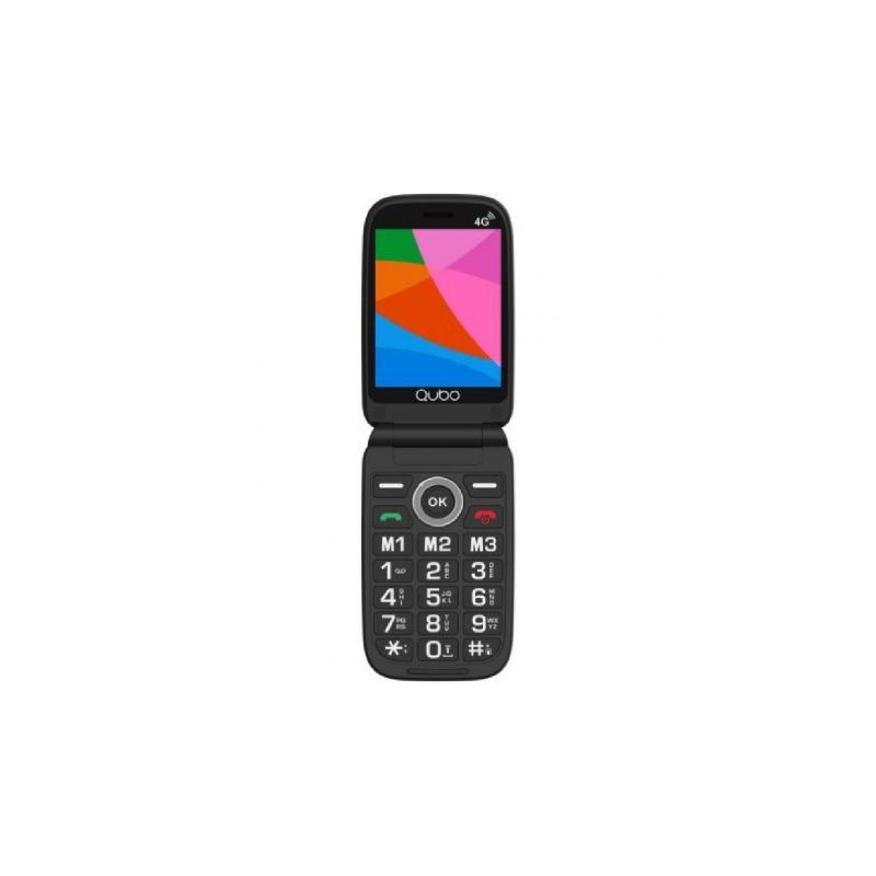 Teléfono Móvil Qubo X-D340 4G para Personas Mayores/ Negro | APLIUM